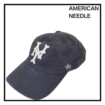 아메리칸 니들 양키스 MLB 로고 자수 캡 모자 네이비 야구