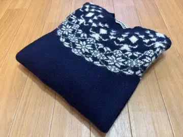 90s GOODENOUGH 노르딕 무늬 니트 네이비 L 사이즈