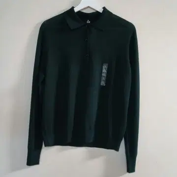 유니클로 메리노 폴로 스웨터 그린