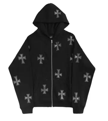 unknown london 스터드 지퍼 후드티 XL