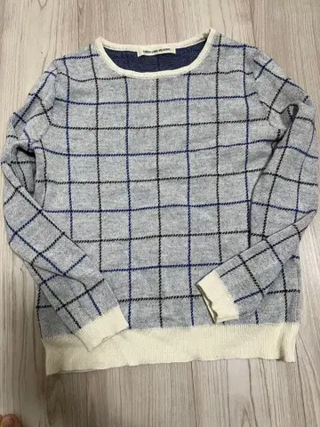 그린 레이블 릴랙싱 체크 무늬 니트