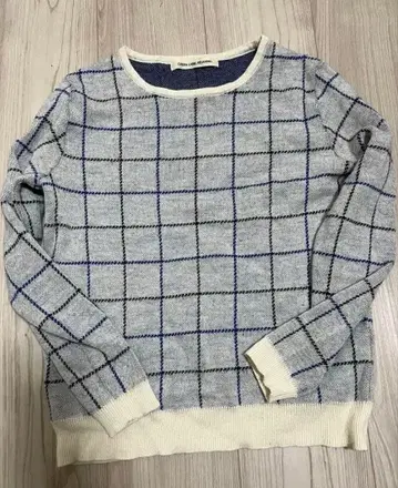 그린 레이블 릴랙싱 체크 무늬 니트