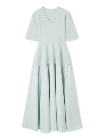 CELFORD 니트 도킹 타프타 원피스