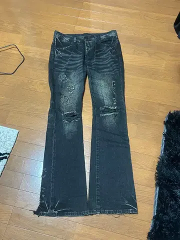 fuga 후가 스키니 플레어 데님 시크 스타일 y2k 펑크