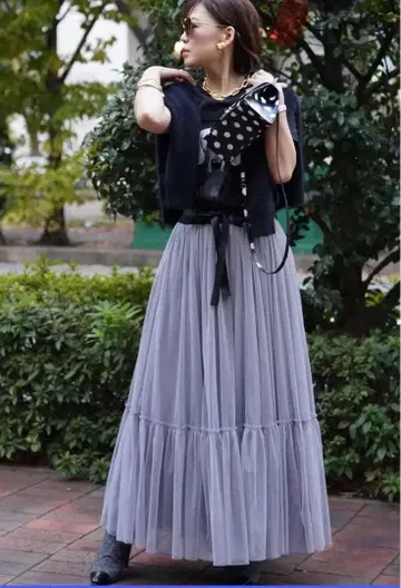 이데알루체 샤샤 스커트 그레이