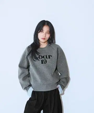 JEANSIS [ 선택 가능한 기장 ] 12G W 페이스 로고 풀오버