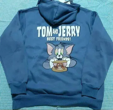 [ 톰과 제리 ] 백 프린트 후드티 남성용 4L 빅 사이즈