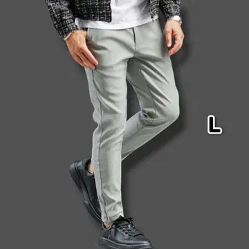 SOMEDIFF 속기모 트윌 스키니 팬츠 테이퍼드 팬츠 L w8p