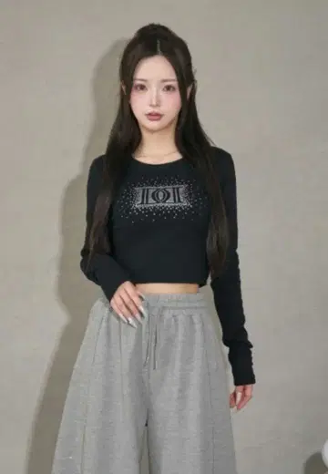 다리치 샤이니 DD 로고 컴팩트 롱 티셔츠