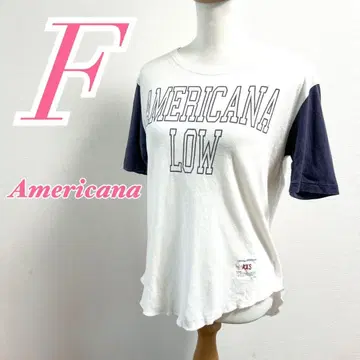 Americana 아메리카나 반팔 T셔츠 화이트 F 캐주얼 로고