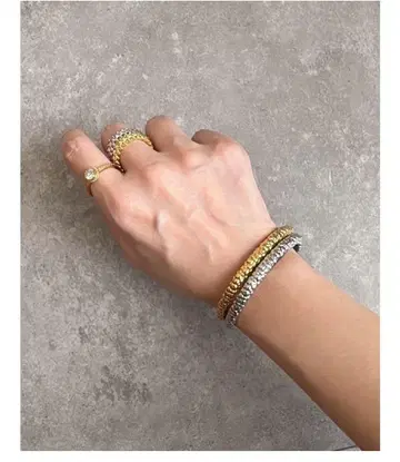 써지컬 스테인리스 뱅글 2세트