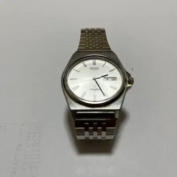 SEIKO 쿼츠 손목시계 실버 빈티지