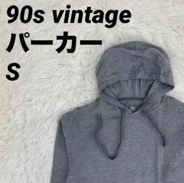 풀오버 후드티 후드 무지 디자인 90s 빈티지 그레이