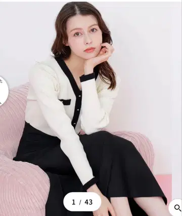 JILL by JILL STUART 몰얀 트리밍 니트 원피스