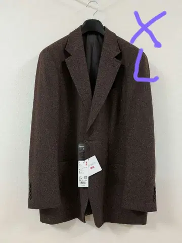 유니클로 x JW 앤더슨 테일러드 자켓 XL 다크 브라운