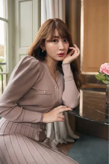 herlipto Suite Room Knit Long Dress