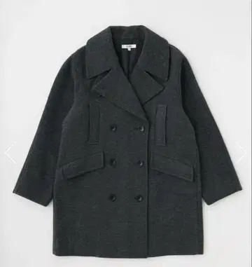 더블 브레스티드 미들 코트 GLAY