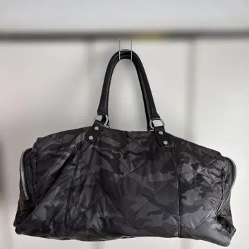 바이크 라무 by cram 보스턴 백 퀼팅 카모 패턴 블랙