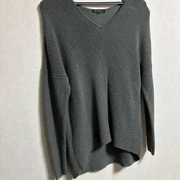 23구 그레이 V넥 긴팔 니트