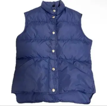 70s 네이비 다운 베스트 슬리브리스