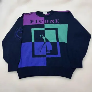 피코네 울 100% 니트 스웨터 아르치비오 로고 디자인