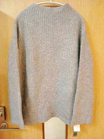 택 포함 미사용 새상품 JEANASIS 그레이 리브 긴팔 니트