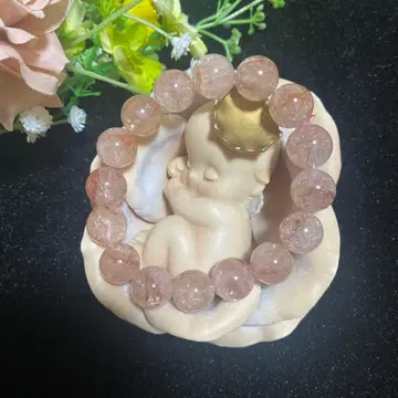 핑크 쿼츠 팔찌 12mm