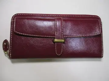 하자품 새상품 지갑 여성용 장지갑 라운드 일본제 핸드메이드 레드