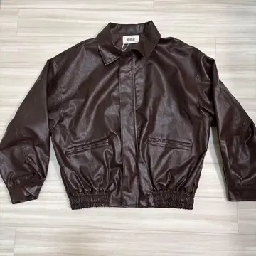 MERLOT 빈티지 라이크 오버 사이즈 가죽 자켓