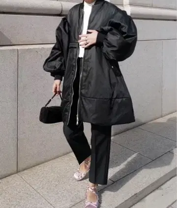 [ machatt ] 마차트 탑서모 폼 코트 블랙 새상품급