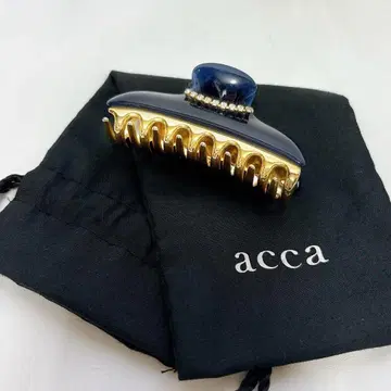 [레어] ACCA 아카 비쥬 헤어 클립 골드 네이비