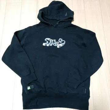 Slide 로고 블랙 후드티 L