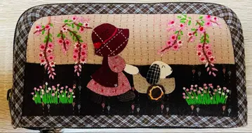 신상 수짱 & 강아지 브라운 계열*핸드메이드*장지갑*자수*