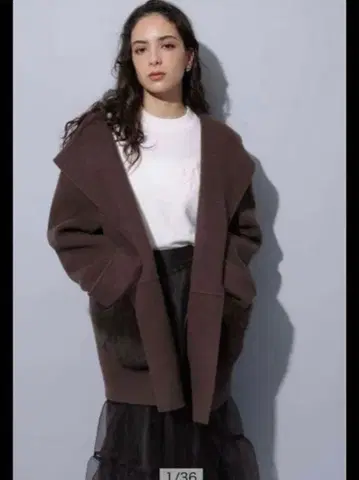 사쿠라님 Arpege story 후드 부착 리버 코트