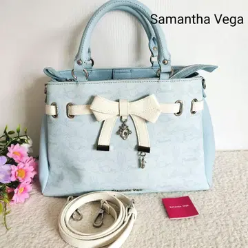 새상품급 사만사베가 스카이블루 리본 포함 2way 핸드/숄더백