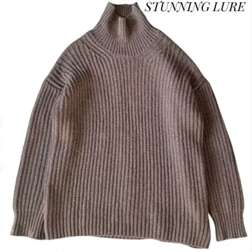 [스터닝 루어] 하이넥 니트 풀오버 브라운 M