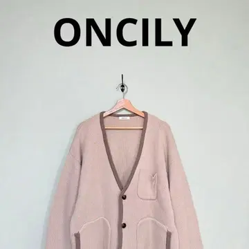 ONCILY 가디건 니트 L 베이지 멋스러운 따뜻한 포켓 부착