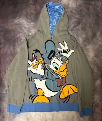 디즈니 도널드 덕 후드티 풀오버 XL
