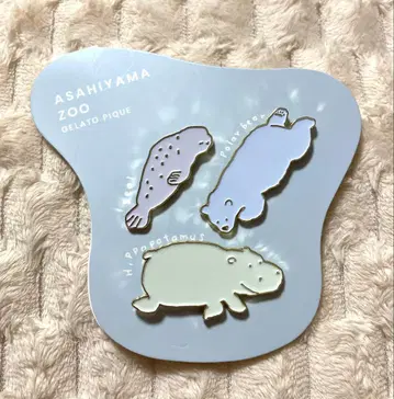 젤라또피케 삿포로 동물원 콜라보 페인트 애니멀 핀 배지 세트 B