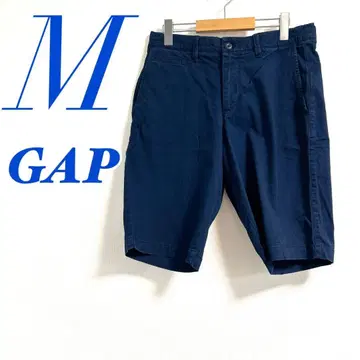 GAP 블루 하프 팬츠 M 데님풍 캐주얼 무릎 기장