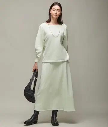 ICB 워셔블 일본제 상하의 클리어 프렌치 테리 풀오버 롱 스커트