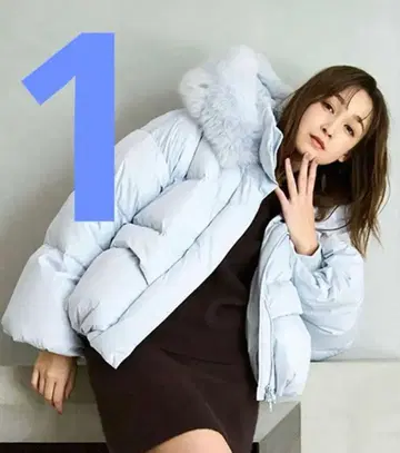 후드 퍼 숏 다운 코트 프레이 아이디