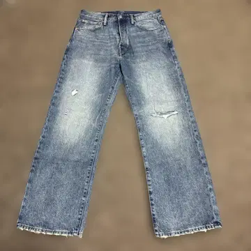 GAP 인디고 와이드 레그 '90s 루즈 데님 데미지 가공 갭