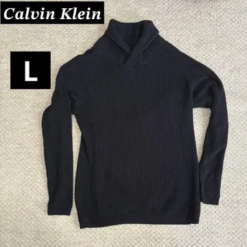 캘빈클라인 남성용 와플 니트 블랙