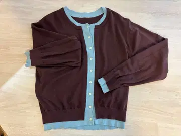 하이 숄더 크루 가디건