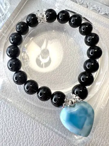 도미니카산 하트 라리마 모리온 팔찌 16cm