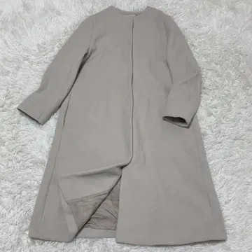 유나이티드 애로우즈 벨 슬리브 코트 캐시미어 혼방 노카라