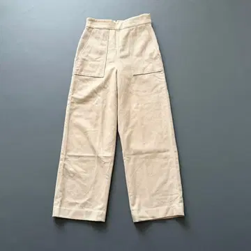 새상품급 MACPHEE 맥피 울 혼방 와이드 팬츠 아이보리