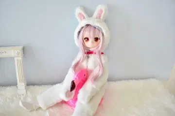 슈퍼돌피용 고양이 귀 인형옷 크림색