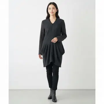 센소유니코 JNBY 울 혼방 집업 튜닉 원피스 긴팔